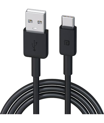 Portronics Black 3A Type C Cable 1 Meter