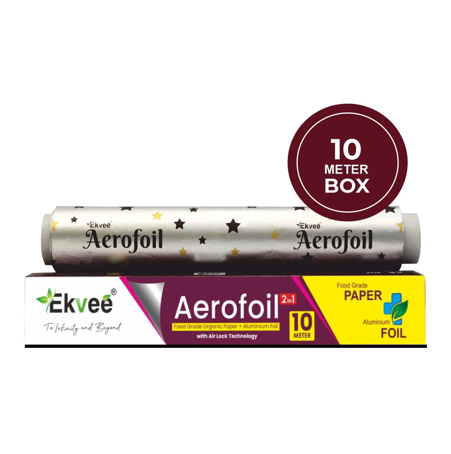 Aerofoil – 2-in-1 Aluminium Foil Paper Roll 10 Meter Pack of- 1