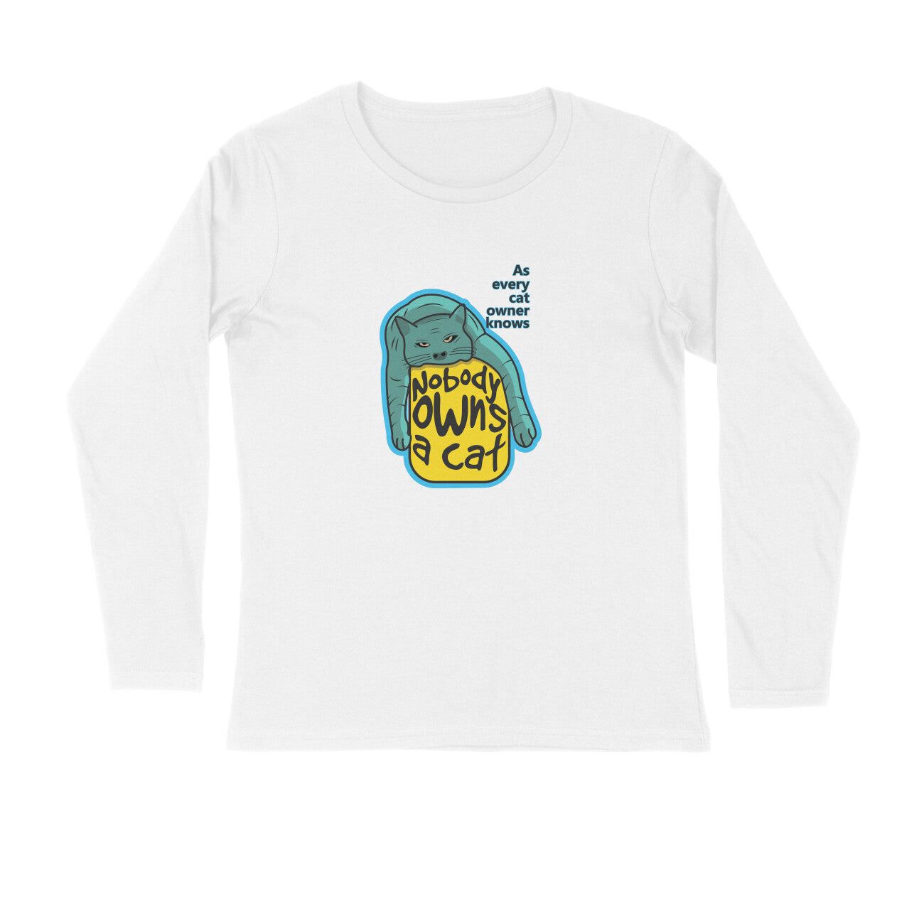 Full Sleeves Round Neck (Men) - Cat-titude (2 Colours)
