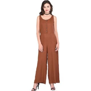 Purys Brown Jumpsuits For Womens