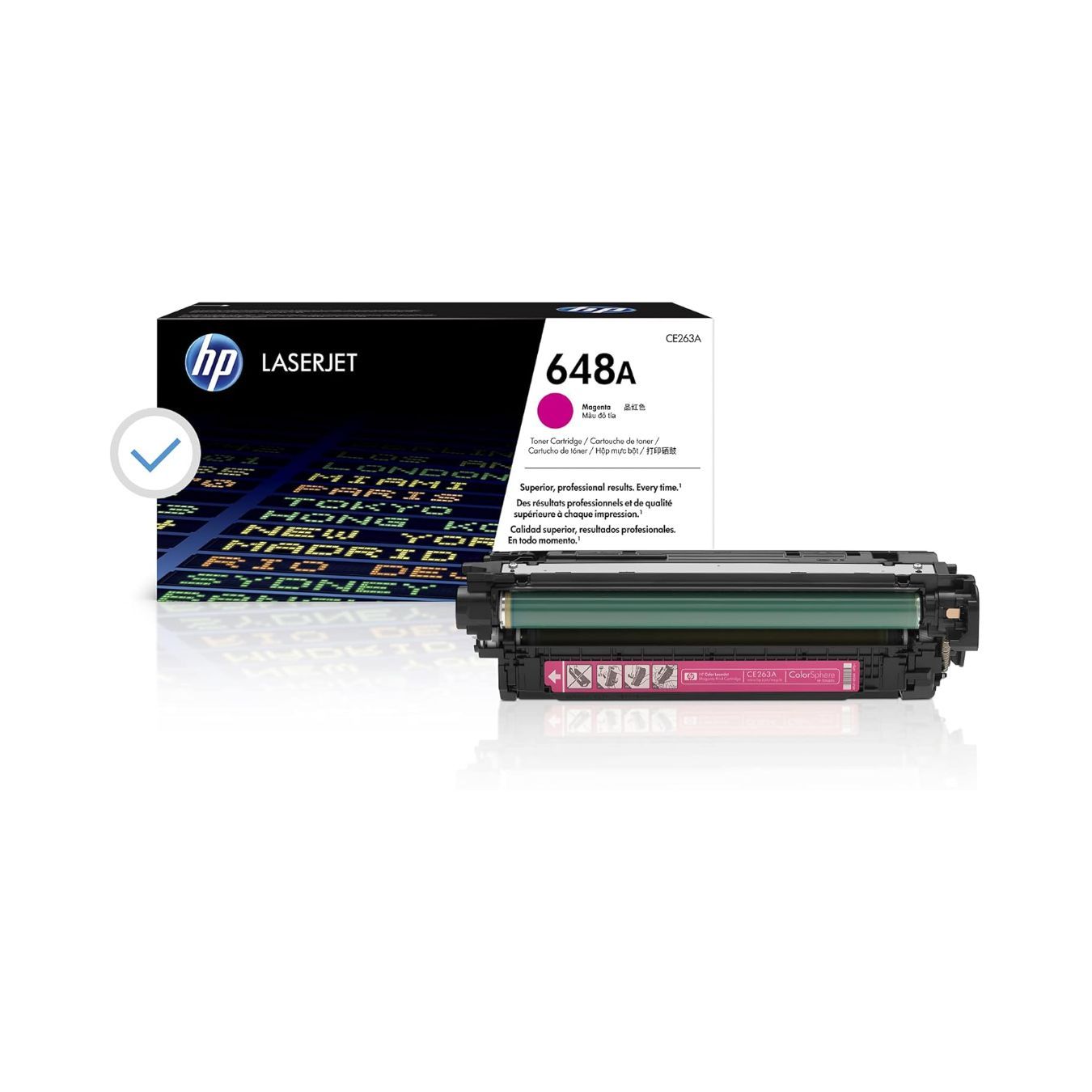 HP 648A Magenta Original LaserJet Toner Cartridge (CE263A)