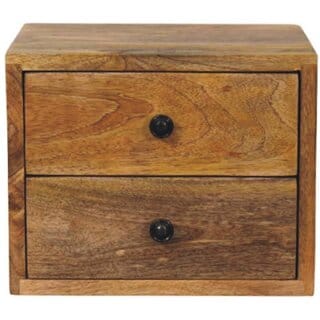 Solis 2-Drawer Oak-ish Wall Mounted Nightstand