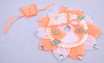 Peach Net Embellished Laddu Gopal Dress Set Peach Net Embellished Laddu Gopal Dress Set