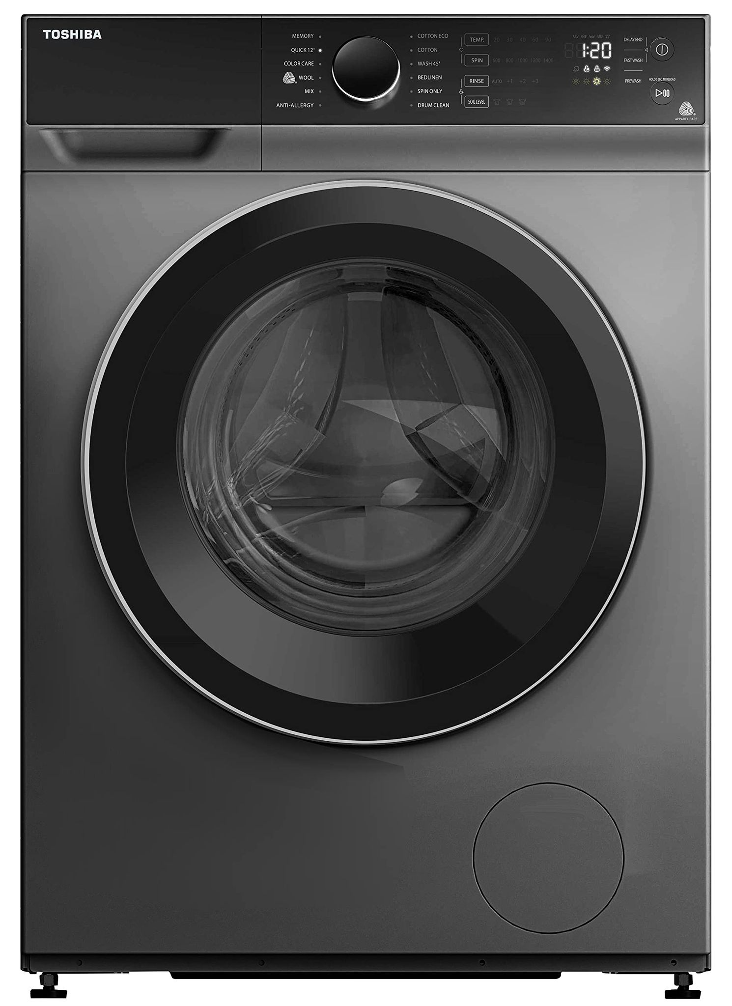 TOSHIBA 9 Kg Inverter Fully Automatic Front Loading Washing Dryer (TW-BJ100M4-IND(SK) Premium Silver) TOSHIBA 9 Kg Inverter Fully Automatic Front Loading Washing Dryer (TW-BJ100M4-IND(SK) Premium Silver) - Silver / 9 kg