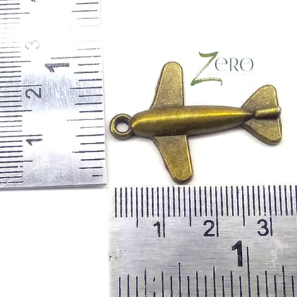 Brand Zero Vintage Metal Charms - Airplane - Pack of 1 Pcs - 32mm*25mm Brand Zero Vintage Metal Charms - Airplane - Pack of 1 Pcs - 32mm*25mm