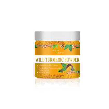 ManHar Organics Wild Turmeric Powder Jar 100gm | Natural Kasturi Haldi for Glowing Skin & Acne | Ayurvedic Beauty Powder
