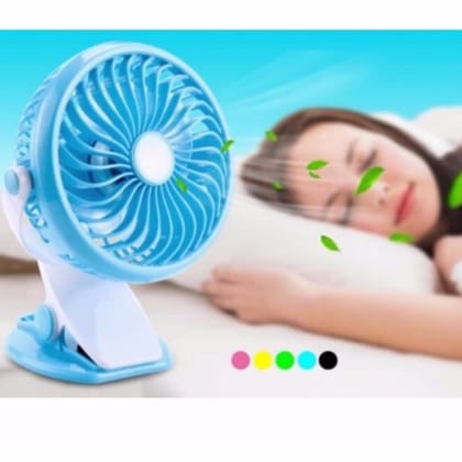 Mini USB Clip Fan widely used in summers for cool down rooms and body purposes.(Battery Not Include)