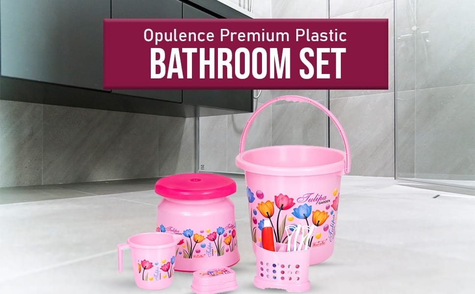 Opulence Premium Plastic Bathroom Set of 5 pcs