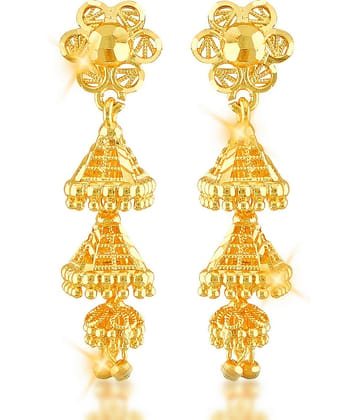 Vighnaharta Traditional Wedding waer Jhumki Earring Alloy Gold  Plated Jhumka for Women and Girls