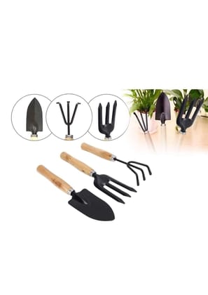 DHRUVINSRI Gardening Tools - Hand Cultivator Small Trowel Garden Fork (Set Of 3) DHRUVINSRI Gardening Tools - Hand Cultivator Small Trowel Garden Fork (Set Of 3)