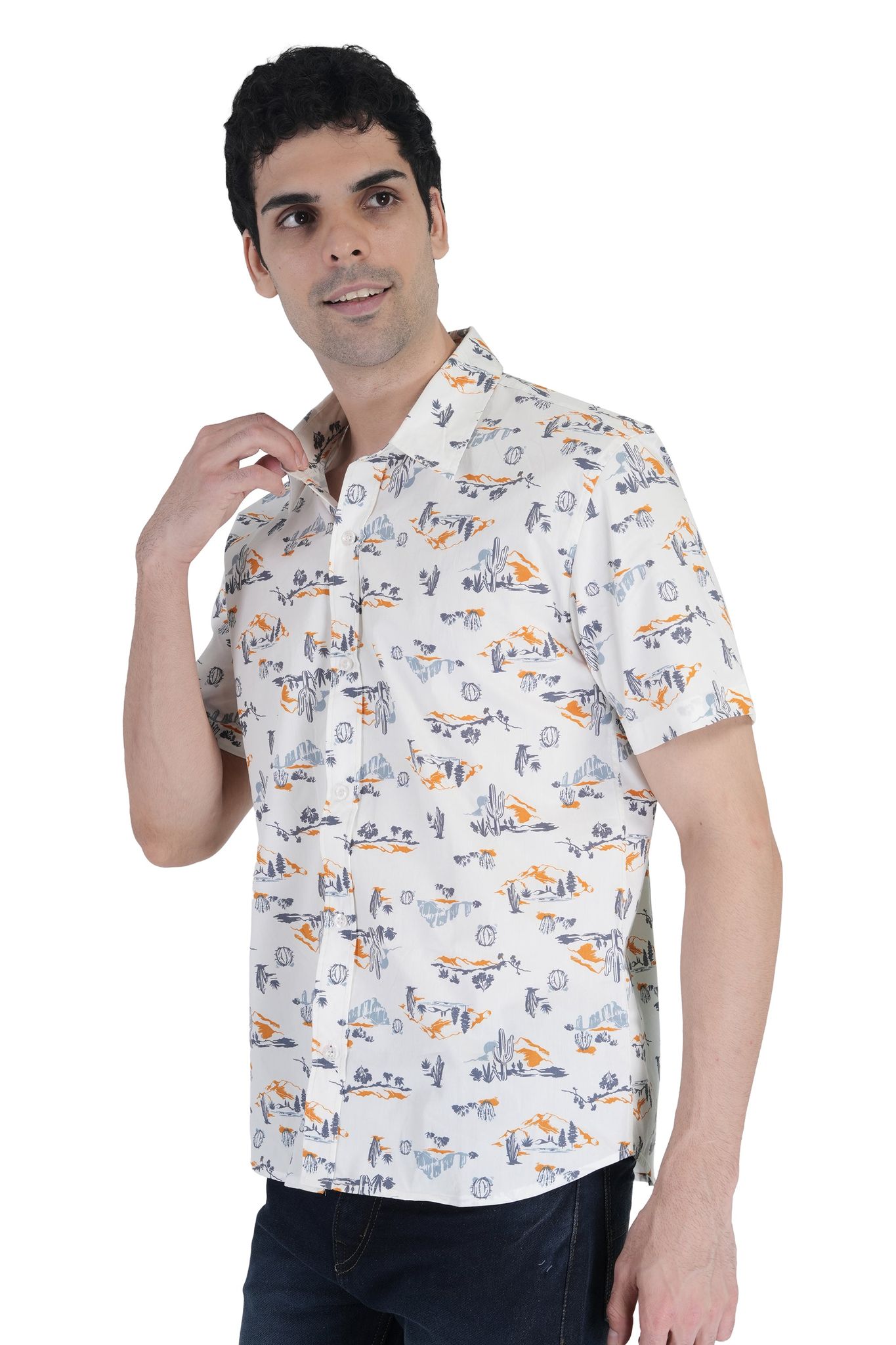 Boys Contemporary Opaque Printed Casual Shirt