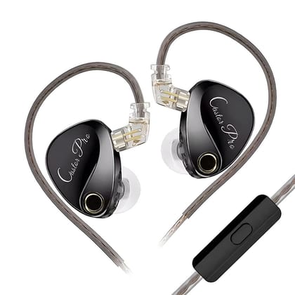 KZ Castor Pro IEM with HD Mic, Dual 10mm Dynamic Driver, Harman Target Improved Bass for Hi-Res Audio Quality, 4 Tuning Switch, Oxygen Free Copper Flat Cable, 0.78mm 2Pin & 3.5mm Plug Compatible