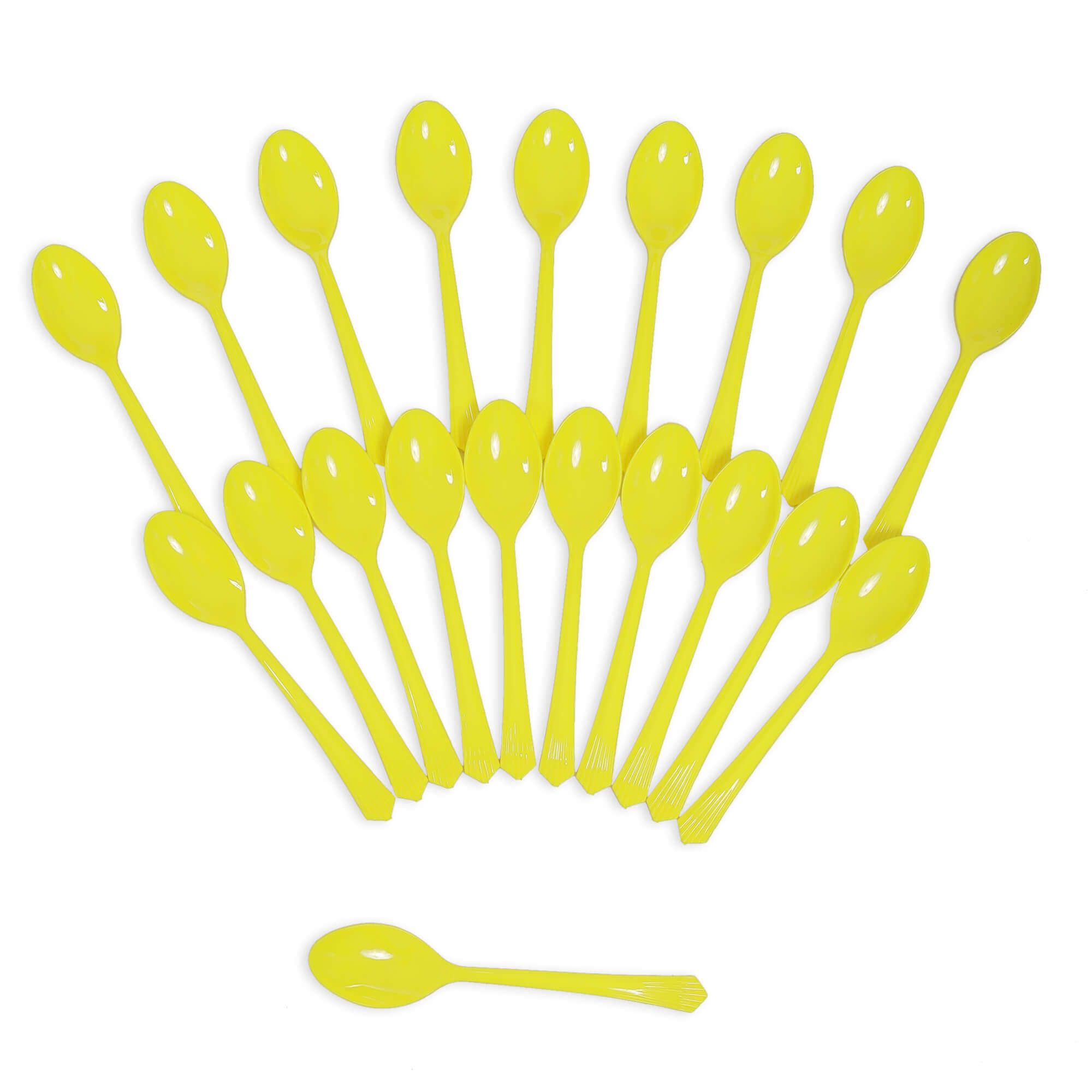 Wanna Party SPoons Premium Plastic Mimosa Yellow - 20CT