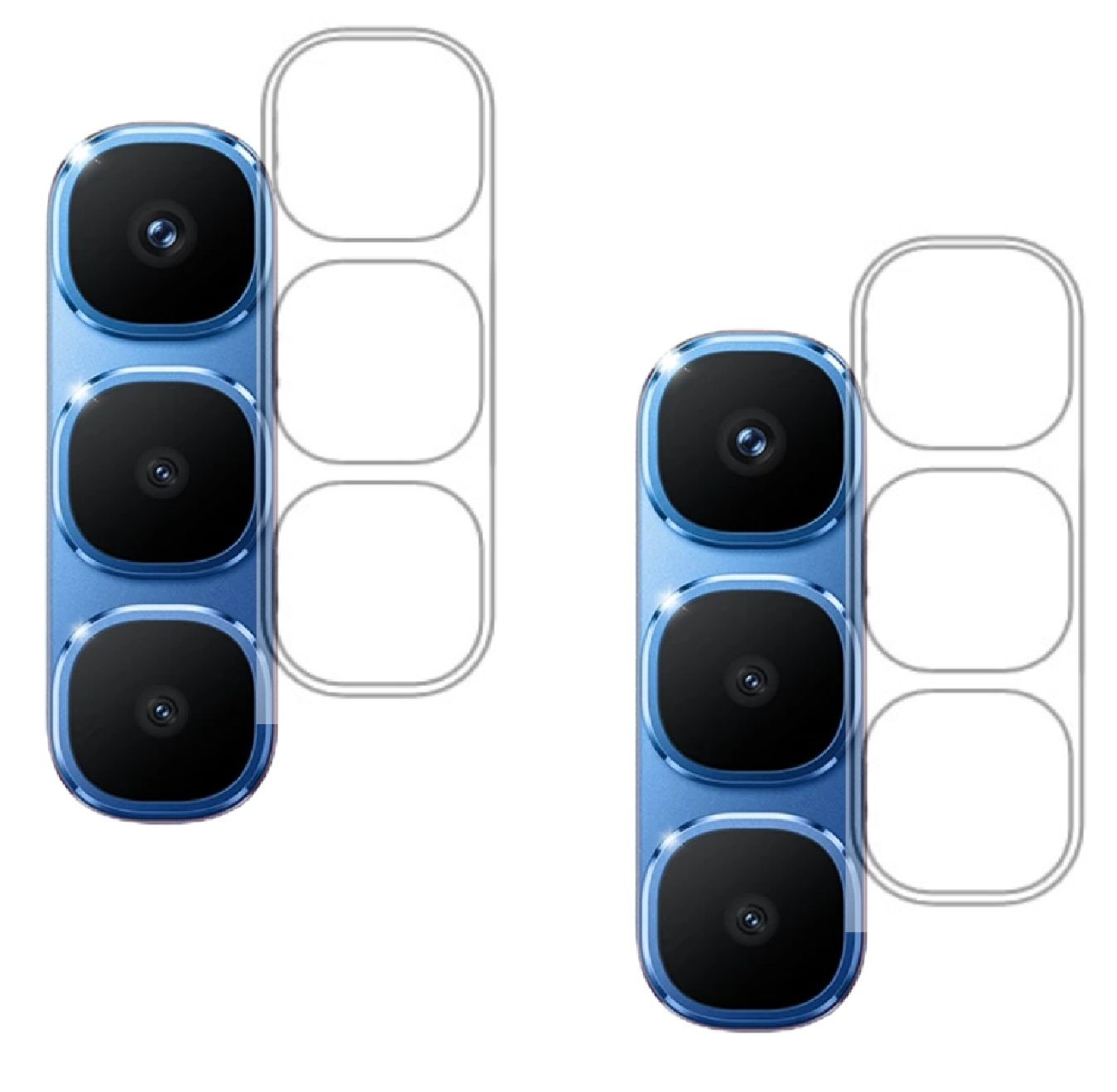 ISAAK Back Camera Lens Protector compatible for Infinix Hot 60 (Pack of 2)
