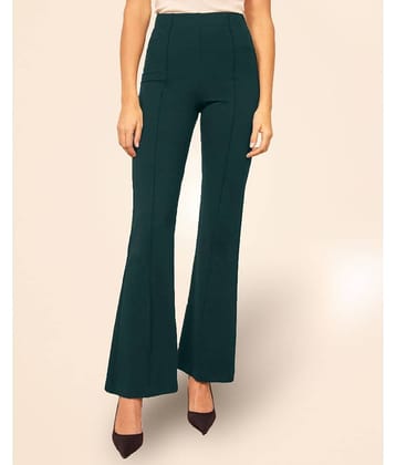 Addyvero - Green Cotton Blend Straight Women's Casual Pants ( Pack of 1 )