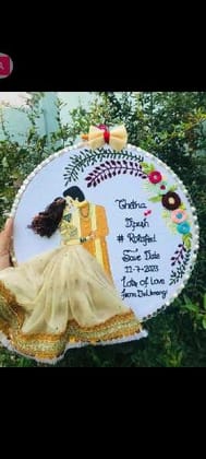 Anniversary Embroidery Hoop Gift