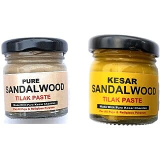 Sandalwood Paste+ Kesar Sandalwood Tilak with Pure and Rare Chandan Wood 100 gm