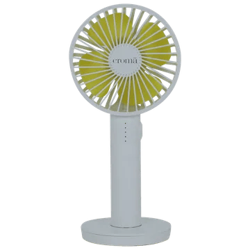 Croma 4 Blade Rechargeable Personal Fan with 2000 mah Battery (BLDC Copper Motor, White)