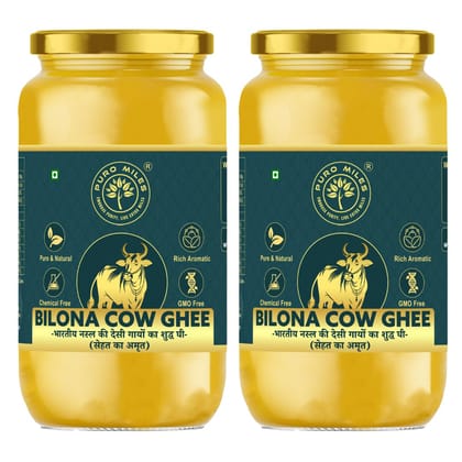 A2 Bilona Cow Ghee| Made with A2 Milk of Authentic Indian Origin Cows| Handmade & Home Made |Prepared in small batches| Forest Fed Free range cows