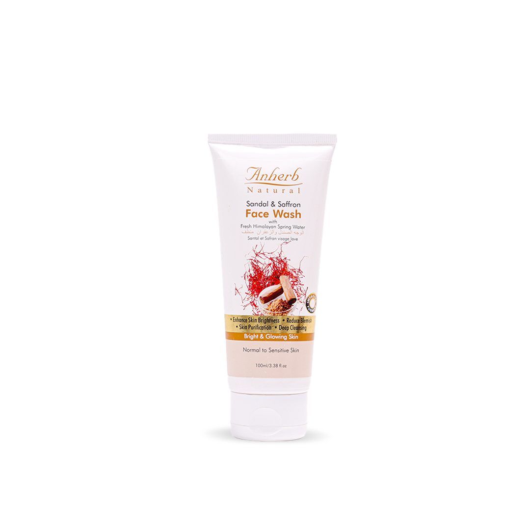 Anherb Natural Face Wash - Sandal & Saffron - 100ml