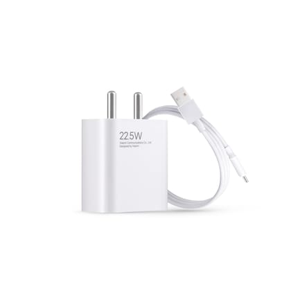 MI Xiaomi 22.5W Fast Charger with USB-C Cable, Quick Charge 3.0 Power Adapter Compatible with Redmi Note Series, Poco, Mi, Any Type C Devices - with Power Delivery (White) MI Xiaomi 22.5W Fast Charger with USB-C Cable, Quick Charge 3.0 Power Adapter Comp