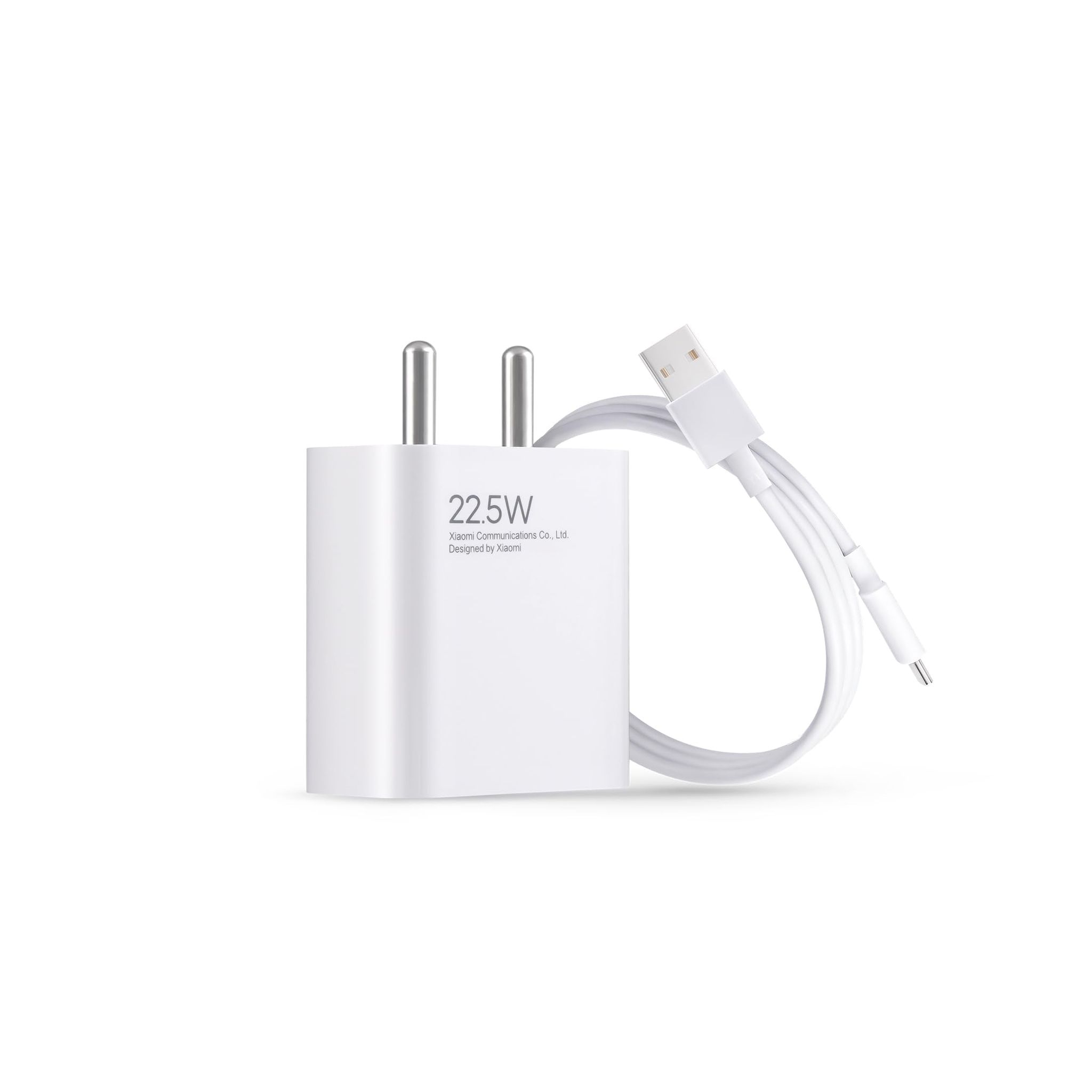 MI Xiaomi 22.5W Fast Charger with USB-C Cable, Quick Charge 3.0 Power Adapter Compatible with Redmi Note Series, Poco, Mi, Any Type C Devices - with Power Delivery (White) MI Xiaomi 22.5W Fast Charger with USB-C Cable, Quick Charge 3.0 Power Adapter Comp