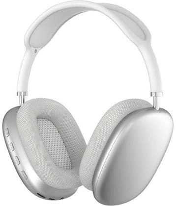 OLIVEOPS P9 Silver Headphones Bluetooth Bluetooth Headphone On Ear 4 Hours Playback Active Noise cancellation IPX4(Splash & Sweat Proof) Silver