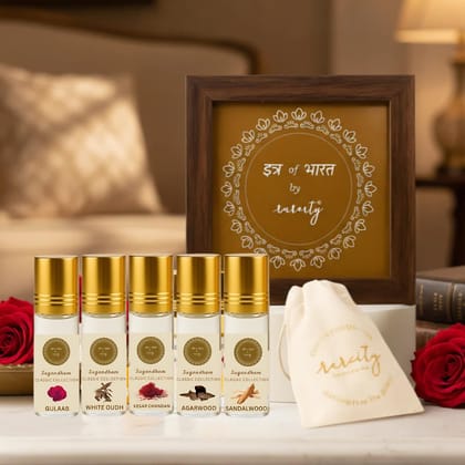 Rareity Box Set of 5 | Alcohol-Free Perfume Collection | Long-Lasting Natural Fragrance Oils | Premium Gift Box for Men & Women | 5 x 6ml