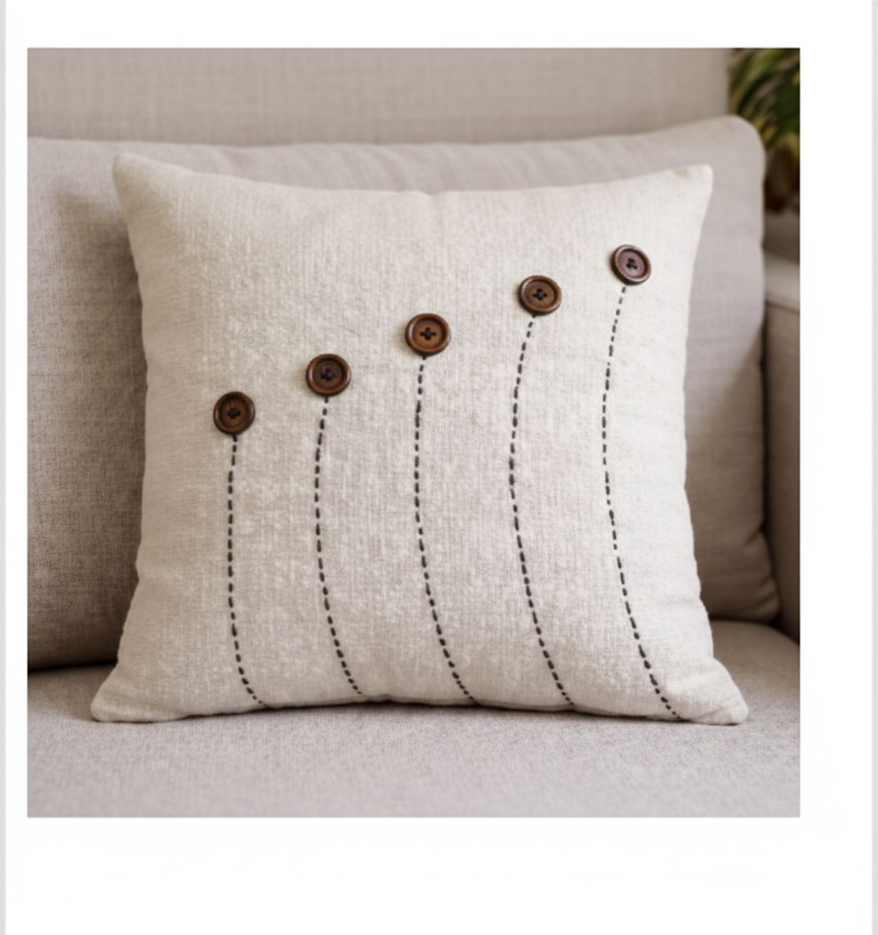 Nature Craaft Home Decor Hand Embroidered Cotton Cushion Cover