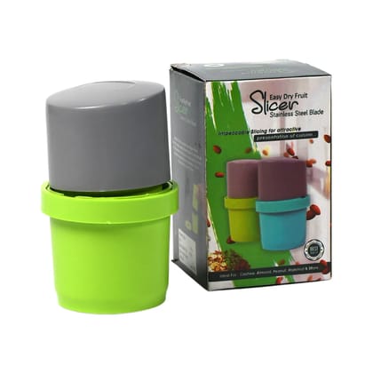 3-in-1 Plastic Dry Fruit Grinder, Paper Mill & Slicer  Manual Kitchen Cutter for Nuts, Spices, Vegetables & Small Food Items