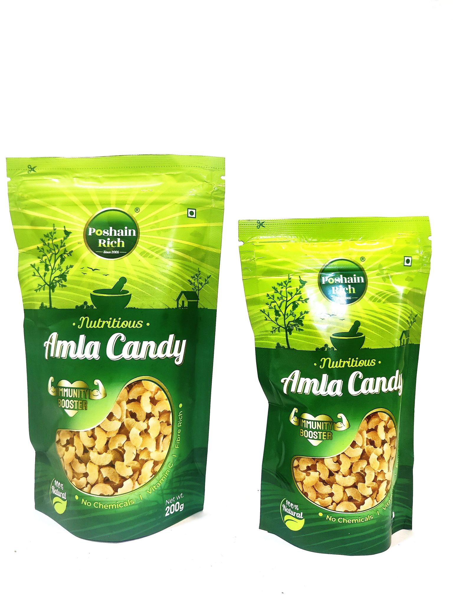Poshain Rich Nutritious Amla Candy (200g) | 100% Natural Indian Gooseberry Sweet | Immunity Booster & Rich in Vitamin C and Fibre