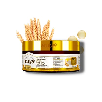 Atulya Keratin & Wheat Protein Hair Mask | Reviving and Hydrating - 200gm