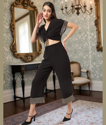 Zima Leto - Black Rayon Regular Fit Women's Jumpsuit ( Pack of 1 )