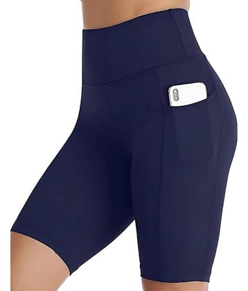 DELTIN HUB Women Polyester Regular Shorts ( Black )