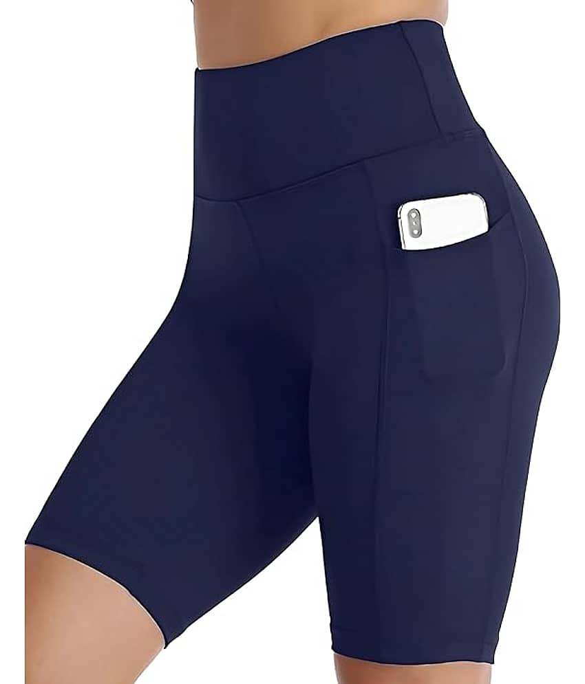 DELTIN HUB Women Polyester Regular Shorts ( Black )
