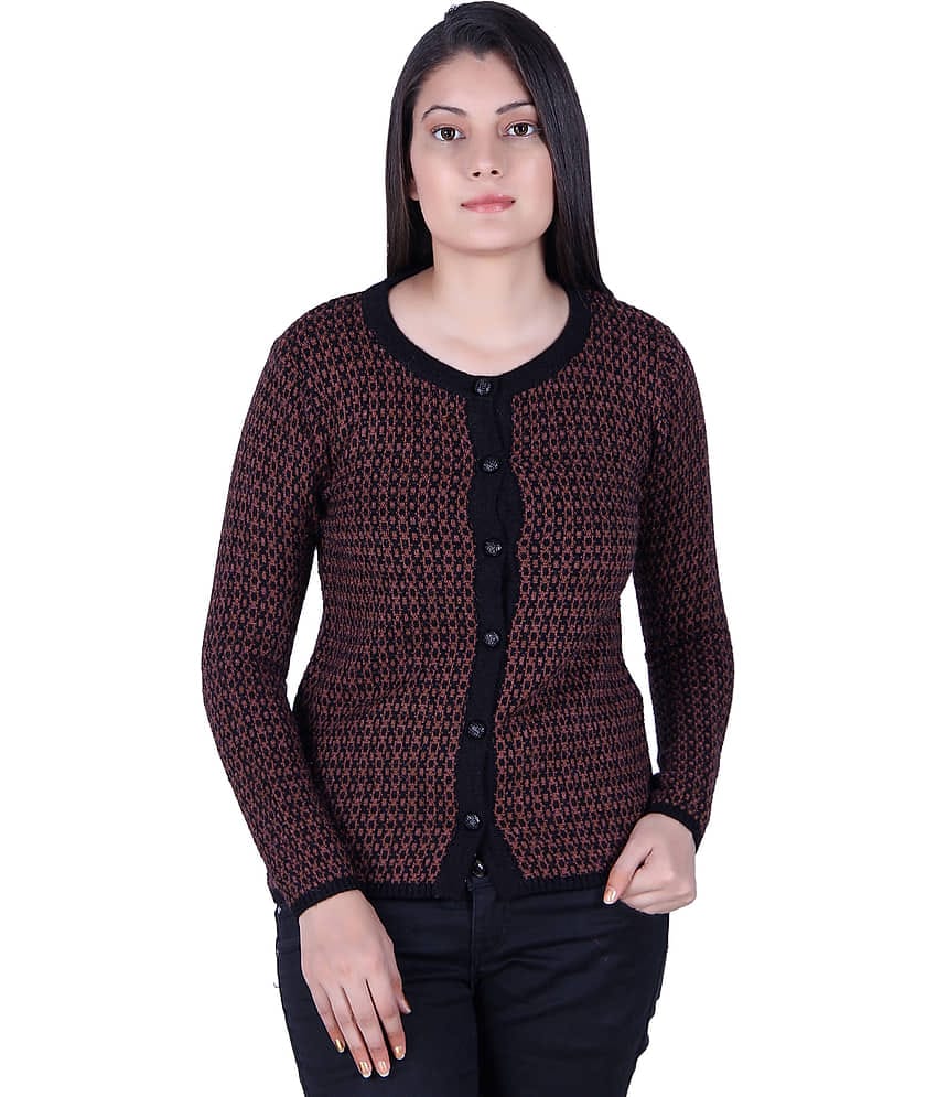 Ogarti Acrylic Black Cardigans Dress