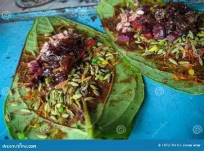 Traditional Sweet Paan - 100 kg - Single serving of two prepared paan leaves