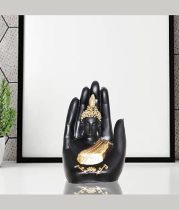 BECKON VENTURE Palm Buddha Showpiece 19 cm - Pack of 1
