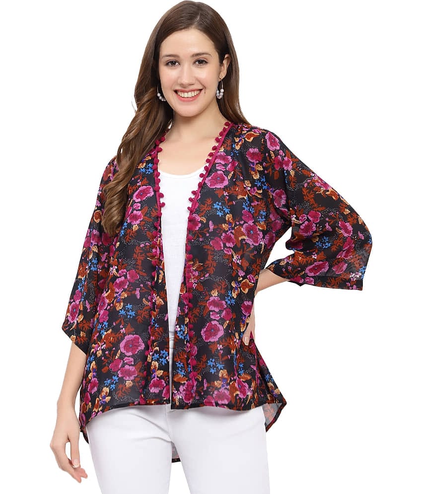 GALWIZ Georgette Shrugs - Purple Single