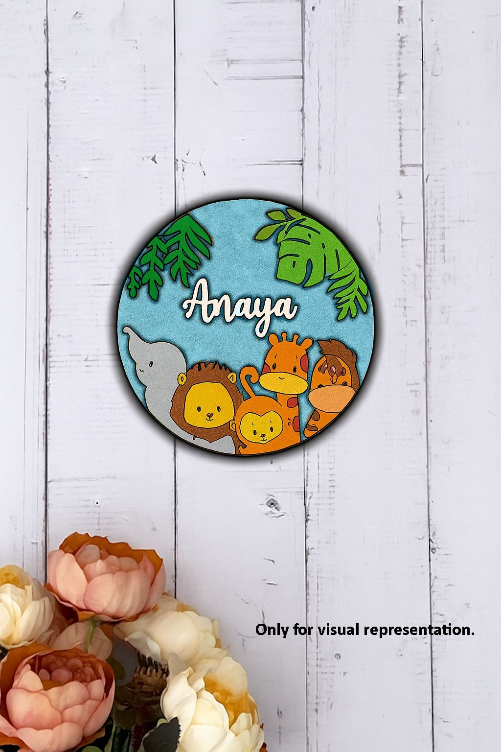 Dbeautify's DIY Jungle Friends Name Plate for Kids
