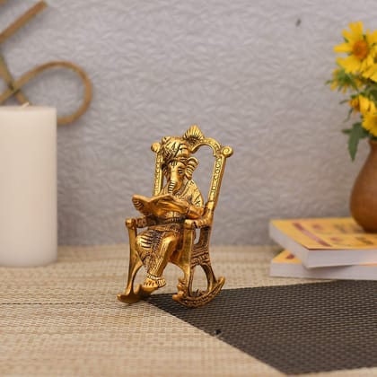 Dreamkraft Ganesh Idol Murti for Home Decor Lord Ganesha Reading Ramayana Statue Hindu God Ganesh Ganpati Sculpture Home Office Gifts Decor