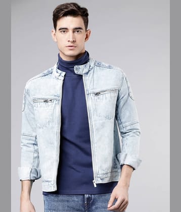 Highlander Cotton Men's Casual Jacket - Light Blue ( Pack of 1 )