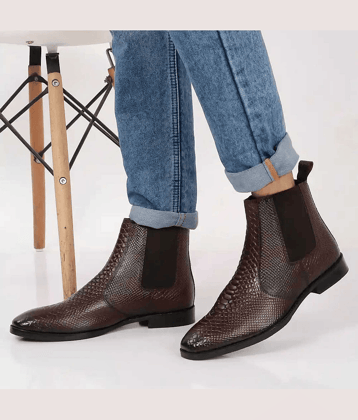 STALAG Black Men's Chelsea Boots
