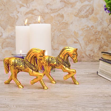 Craftlayout Metal Pair Horse idol Statue 3.5 Inch Craftlayout Metal Pair Horse idol Statue 3.5 Inch