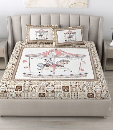 Cotton Printed Bedsheet With Two Pillow Covers