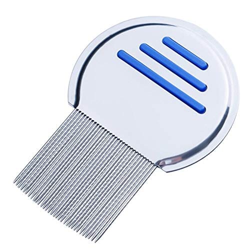 Elecsera Stainless Steel Comb for Head Lice, Nit & Egg Removal with Long Fine Metal Teeth Brush-School kids & Women ()