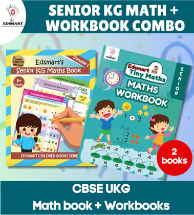Edsmart Maths Activity Books for Kids 4+ years old | UKG Maths Books for Kids | COMBO of Senior KG Activity Book and Workbook | Maths worksheets for CBSE [Perfect Paperback] [Jan 01, 2024] Edsmart Edu Services Pvt Ltd