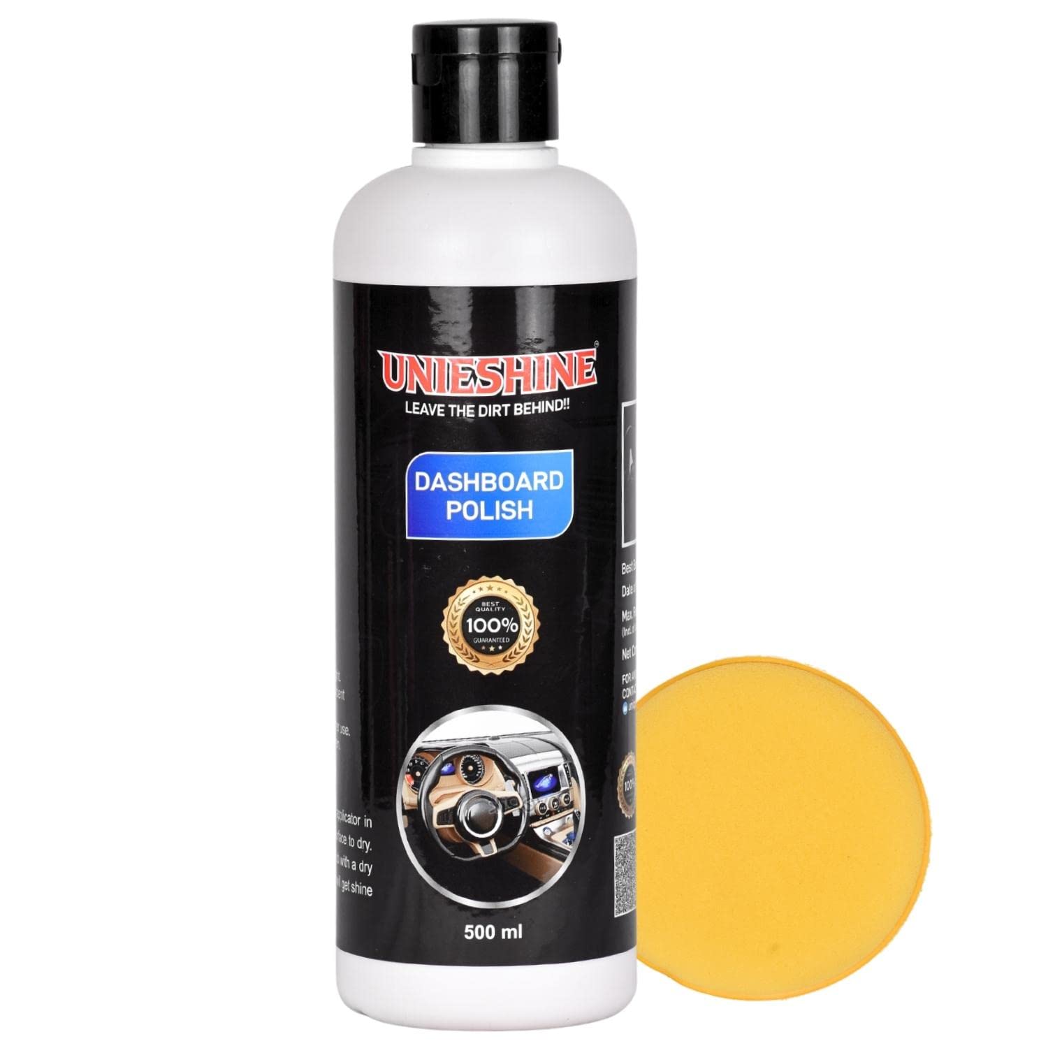 Unieshine Dashboard Polish (500ML) with Polish Applicator Sponge