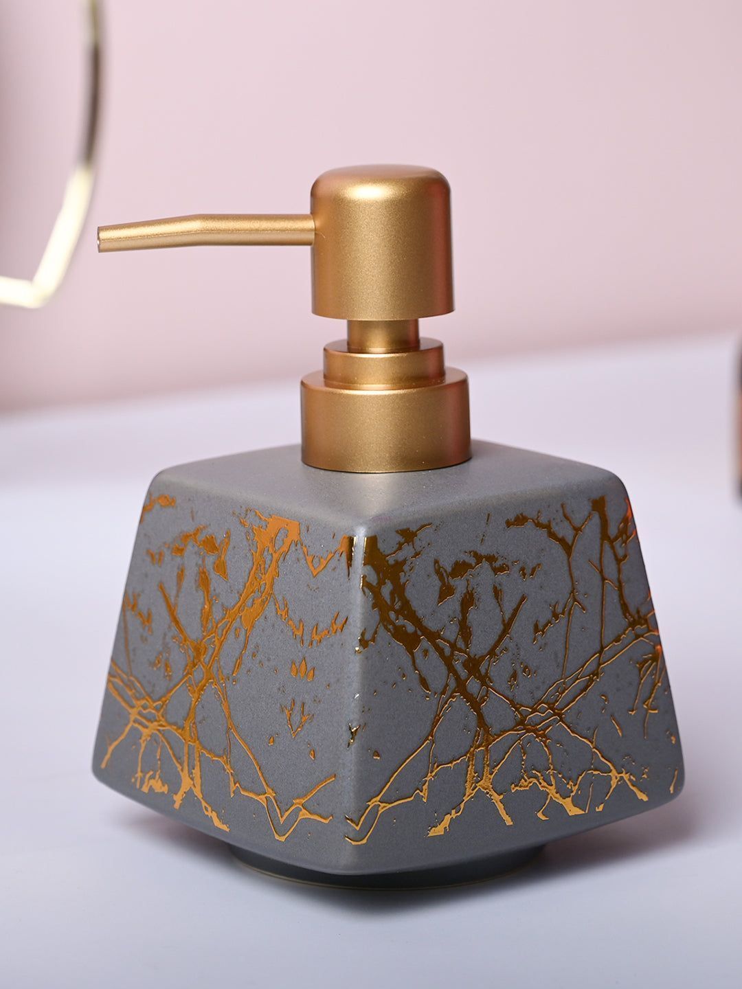 Modern Black Rectangle Ceramic Soap Dispenser