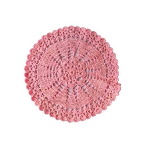 Handmade Crosia Thali Pose For Home Decoration & Festival 120 Gms (12 Inch)